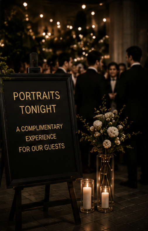Guests first noticing the portrait experience