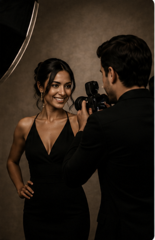 A guest being photographed
